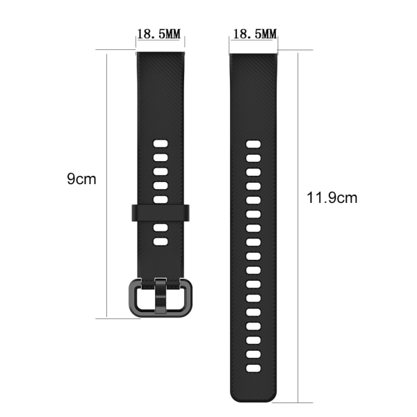 Myk silikon armbånd til erstatning for klokkerem for Huawei Band 3 Pro og Band 4 Pro