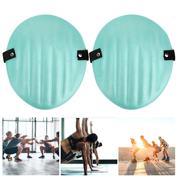 2 st EVA-skumvadderade knäskydd Bensskydd med justerbar krokband för fitness yoga rullskridskoåkning