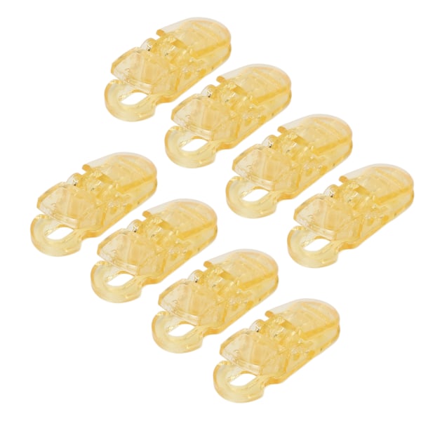 10 kpl läpinäkyvä keltainen äänenvaimentimien kaulanauhapidike muovinen vaihtoklipsi äänenvahvistimen pidikkeeseen