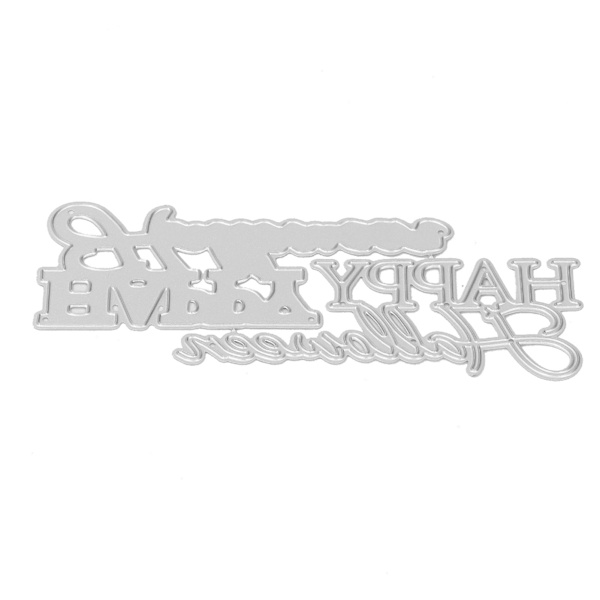 Metal Stans til Kortfremstilling, Prægning, Happy Cutting Die Word Prægningsskabelon til DIY-Fremstillingsmaterialer