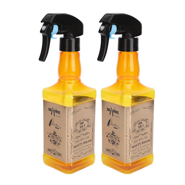 2 st hårsprayflaska stor kapacitet fin enhetlig dimma bärbar retro frisör sprayflaska för salong 300 ml