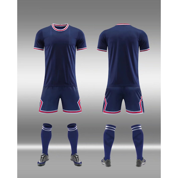 Nyt Fodbolddragt Sæt til Voksne og Børn - Træningsdragt med Let Bord - Fodbolddragt til Konkurrence - Holduniform BA L Lord Size L (175cm-180cm)