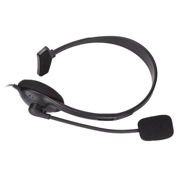 S480 Telefonheadset 3,5 mm plugg brusreducering justerbart enkel öra kundtjänst headset för datorer svart
