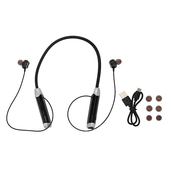 Bluetooth-hörlurar med nackband, stereo, vattentäta, uppladdningsbara, trådlösa öronsnäckor för sport och löpning