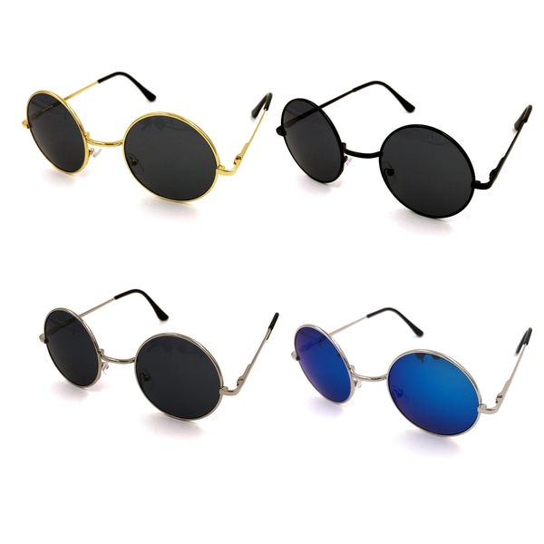 Runde solbriller - flere farger Sort one size