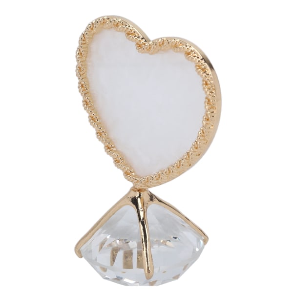 Negle Display Stativ Hjerteformet Design Mode Elegant Stil Glansfuld Kant Dobbeltsidet Negletip Holder til Negle Skønhed Guld