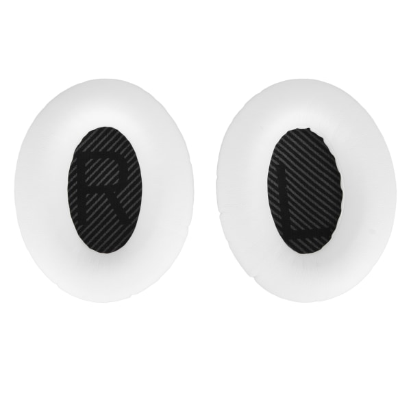 Ersättningsöronskydd Mjuka Proteinläder Minnesskum Hörlurskuddar för QC35 35ii QC25 QC15 QC2 AE2i AE2W Vit