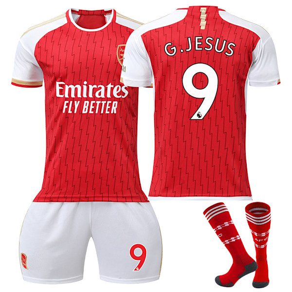 2324 Arsenal Hjemmefodboldtrøje 7 Saca 8 Ødegaard 9 Jesus 11 Martinelli No.9 XS