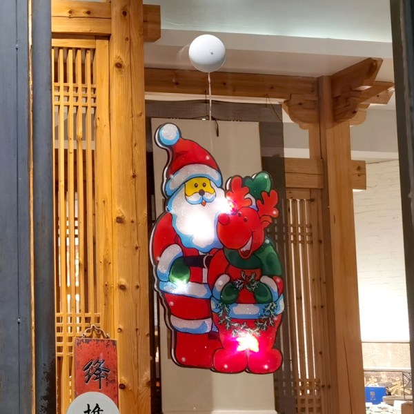 Julelys LED Julepynt Suge Lampe Rom Vindu Layout Julelys Julenisse Sucker Lampe 7