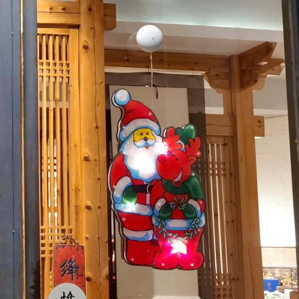 Julelys LED Julepynt Sugelampe Værelse Vindue Layout Julelys Julemand Sugelampe 5
