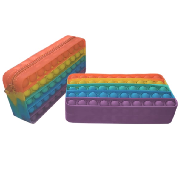 Pop Bubble Pencil Case Rainbow Fidget Toy