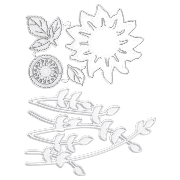 Metallstans for solsikke, metallpreging, stansingsett for kortlaging, utklipp for scrapbooking, DIY-kort