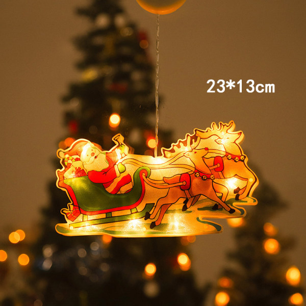 LED julesugelampe snemandsform vinduesdekorationslampe feriestemning små farvede lys H
