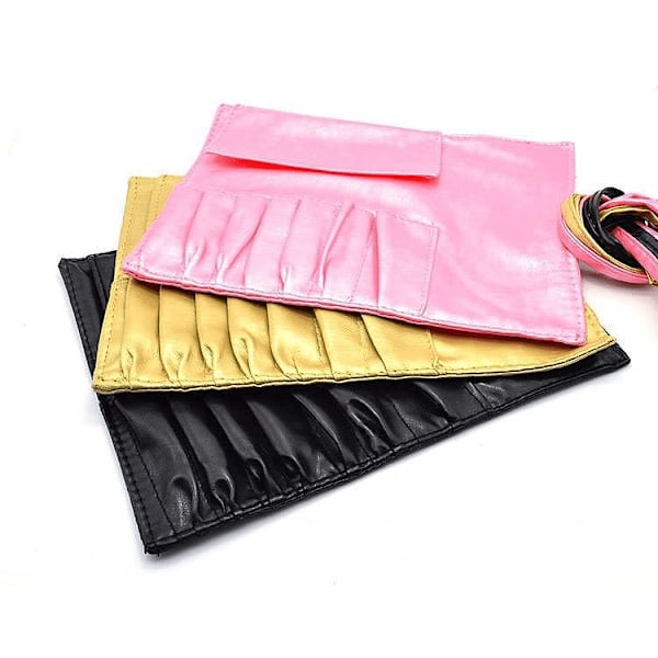 Borstfodral 7 PU-läderfack - Rosa Rosa