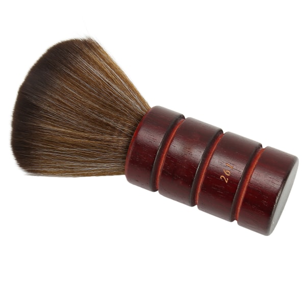 Trä Face Duster Brush Lätt professionell rengöringshals Duster borste för Barber Shop Brown