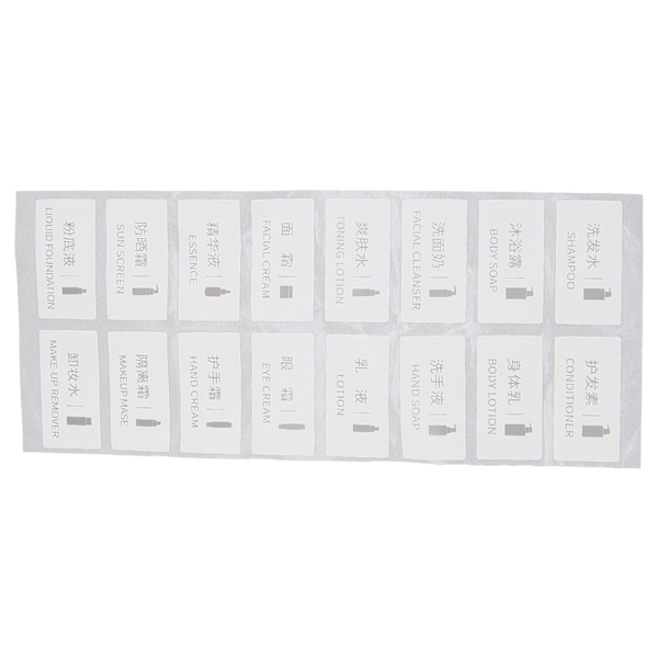 Självhäftande Etiketter Rektangulära Etiketter Dekaler för Påfyllning av Resekosmetiska Flaskor Ducument 16st 11 X 21mm / 0.4 X 0.8in