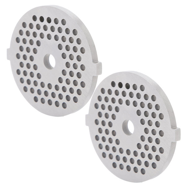 2 kpl Sähköinen Lihamyllyterä Ruostumattomasta Teräksestä Hiomakiekko Pyöreä Reikä 5#/B-tyyppiseen Lihamyllyyn (3mm 56 reikää)