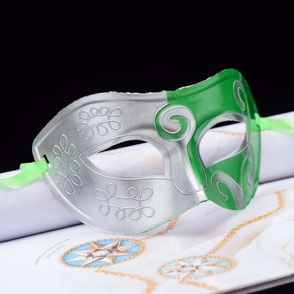Barnemasker for voksne menn og kvinner, masker for sminkeball og fest green