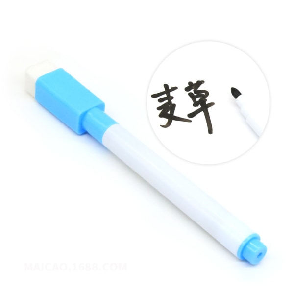 Whiteboardpenna med flerfärgad svart kärna, vattenbaserad och miljövänlig raderbar penna med pensel I