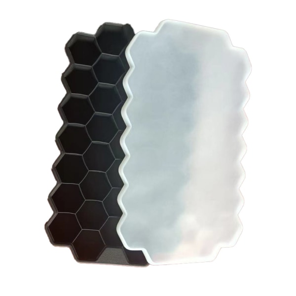 Hushållsisframställning Isbricka Honeycomb Ice Cube Slipverktyg Isbricka 37 Grid Ätbar Silikon Honeycomb Ice Cube Form Black