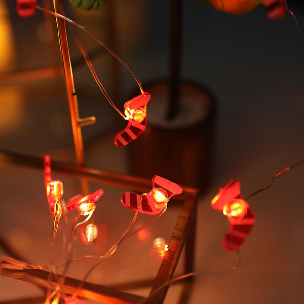 Christmas Wansheng Festival Ornamental Festoon Lamp Santa Claus Snowman Tree Lighting Chain F 2 M 20 led
