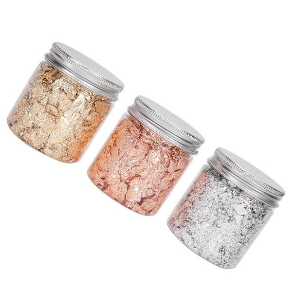 Imitation Nail Guld Sølv Folie Flager Glitters Manicure Sequins Guldfolie Glitter Negle Dekoration