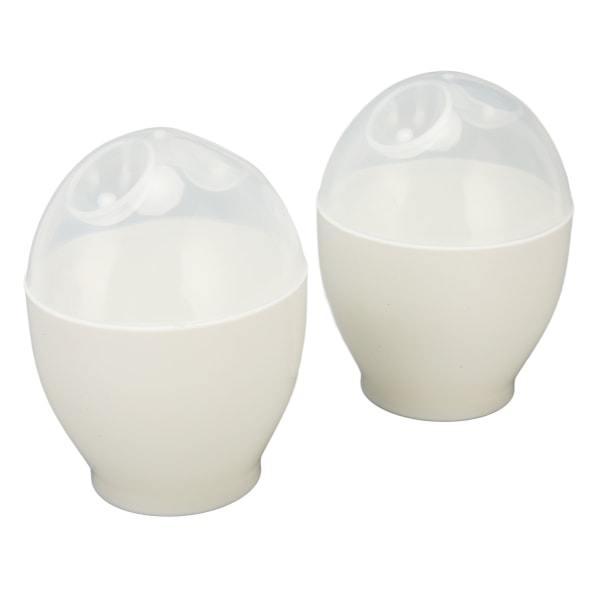2-pack Mikrovågsugnsäggkokare Maker Poacher ABS Bärbar Mini Snabb Äggkokning Koppar för Kök Frukost