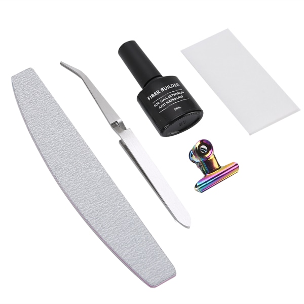 Neglefil Nail Art NonWoven Silke Fiberglass Extension Gel med pincet og formet klip