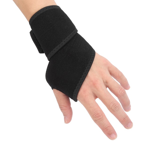 Håndledsstøtte Sports Elastisk Tryk Wristband Justerbar Håndledsomslag Sikkerhed Beskytter Sort Farve Sort Linje