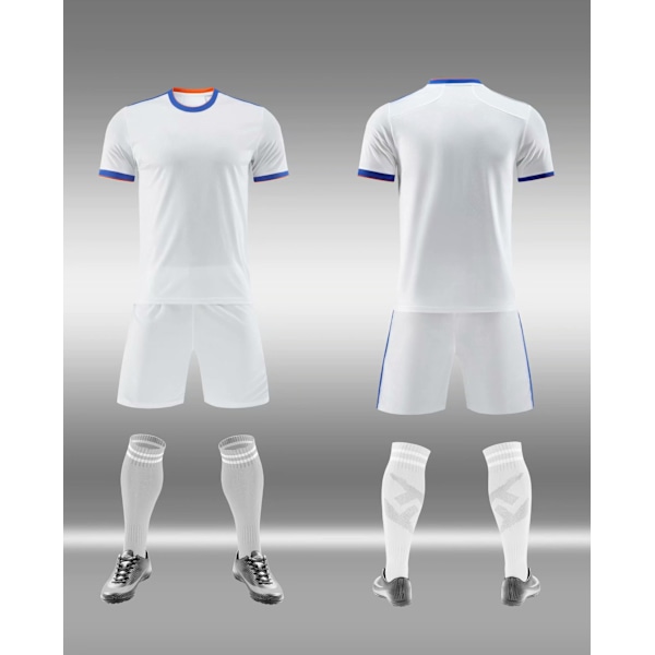 Nyt Fodbolddragt Sæt til Voksne og Børn - Træningsdragt med Let Bord - Fodbolddragt til Konkurrence - Holduniform Ajakke Size L (175cm-180cm)