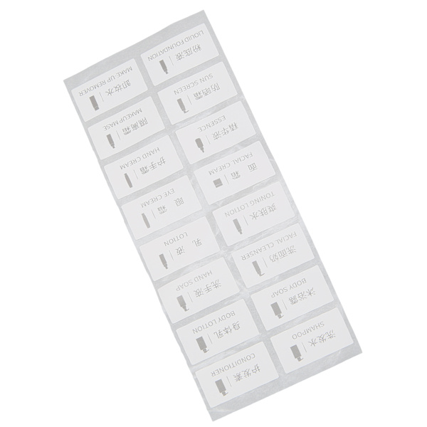 Självhäftande Etiketter Rektangulära Etiketter Dekaler för Påfyllning av Resekosmetiska Flaskor Ducument 16st 11 X 21mm / 0.4 X 0.8in