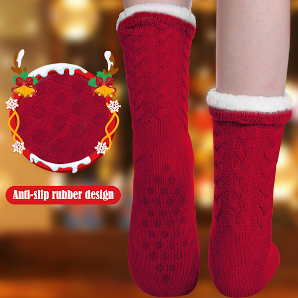 1 Par Julstrumpor i Tjock Korallfleece