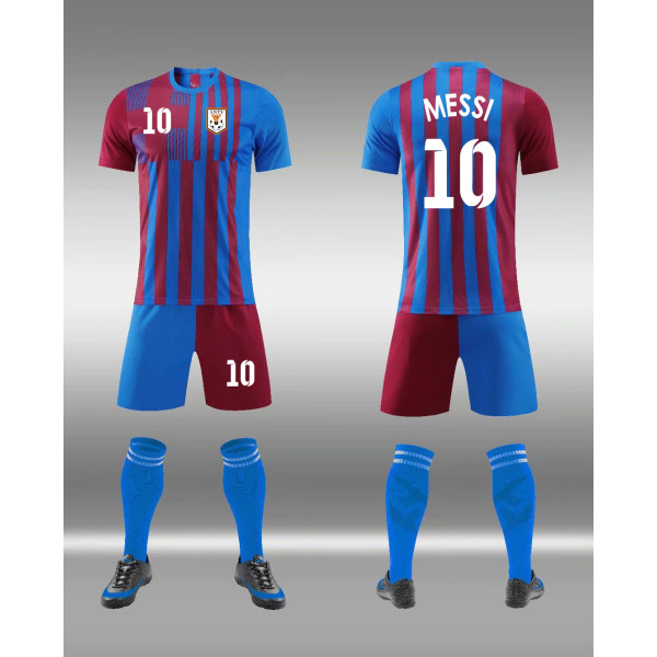 Nyt Fodbolddragt Sæt til Voksne og Børn - Træningsdragt med Let Bord - Fodbolddragt til Konkurrence - Holduniform Sharp P Main Size 26 (140cm-150cm)