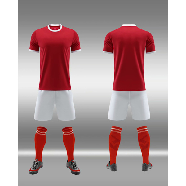 Nyt Fodbolddragt Sæt til Voksne og Børn - Træningsdragt med Let Bord - Fodbolddragt til Konkurrence - Holduniform Ajakke 2 Size XL (185cm-190cm)