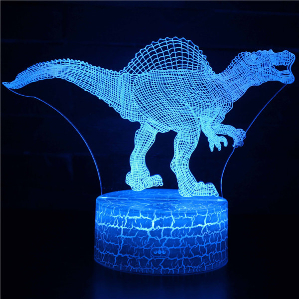 3D Natlys Cartoon Dinosaur Soveværelses Atmosfærisk Lys Farverig Berøringsfølsom Intelligent LED Bordlampe ZB-29