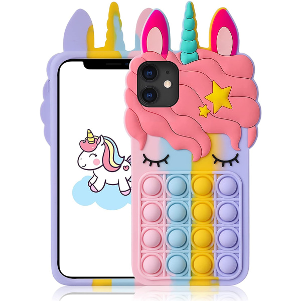Pop It Fidget Toy Unicorn phone case Cover