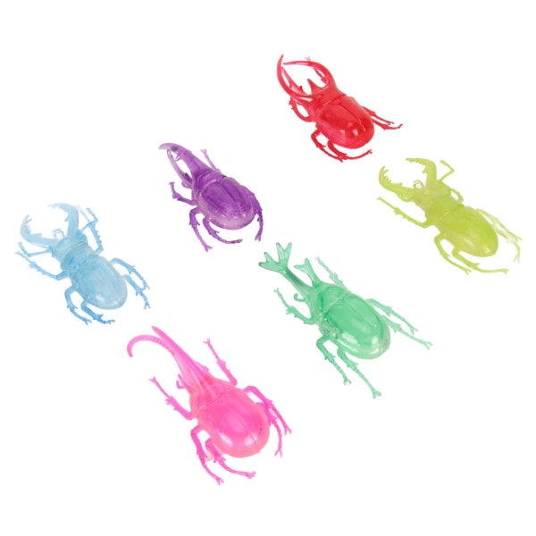 6 kpl kauhueläinsimulaatiomalli läpinäkyvä värikäs viljellä ajattelevia kauheita realistisia eläimiä