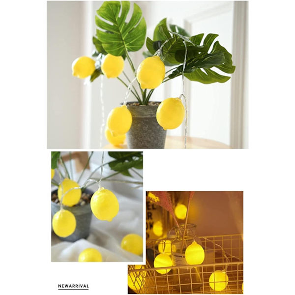 LED-simulerad frukt nattlampa, ljusslingor