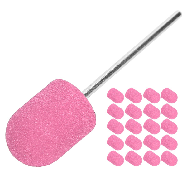 Nagelslipband Borrbit Nagelslipningspoleringsskyddssats Tillbehör (10 x 15 mm) Rosa