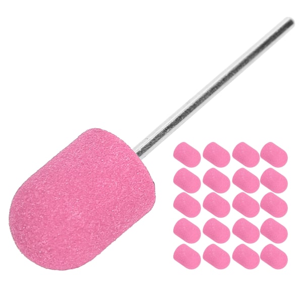 Negleslipebånd borkrone Nail Art Polering Slipehettesett Tilbehør (10 x 15 mm) Rosa