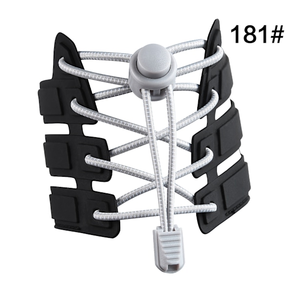 Lazy snørebånd, børnesikkerhed, ingen behov for at binde snørebånd, spænde med hvide prikker, elastisk reb, sports snørebånd Light gray 120cm