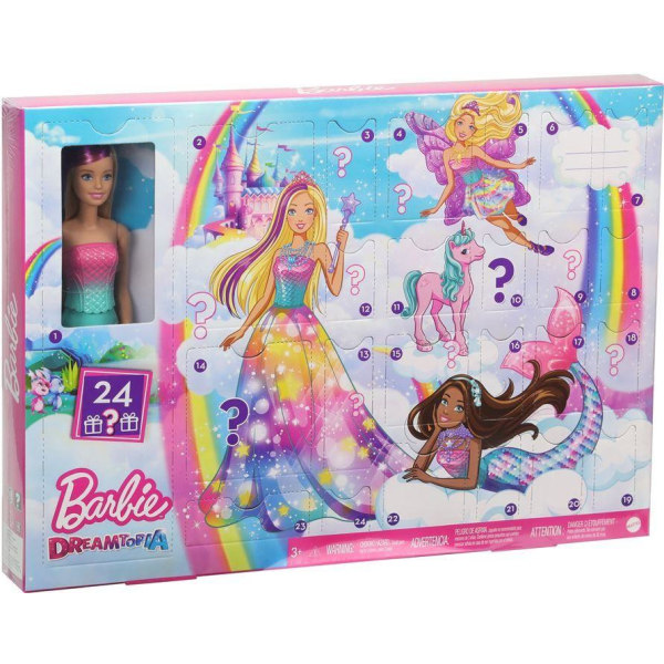 Barbie Dreamtopia adventskalender flerfarget