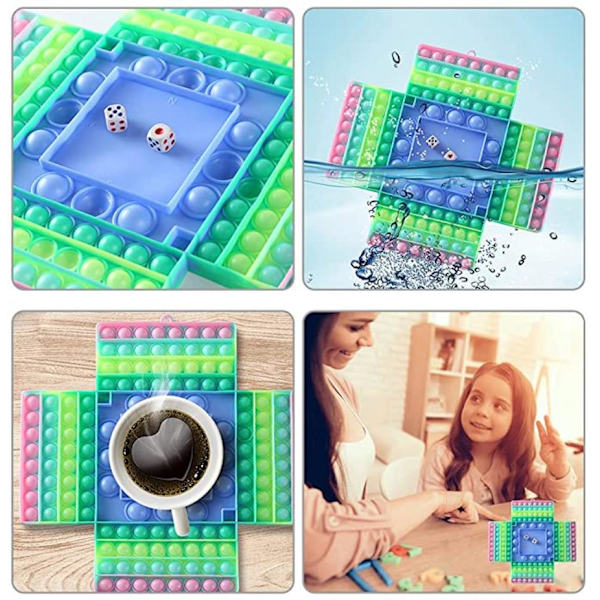 4-spelar Schackbräde Pop It Fidget Leksaker