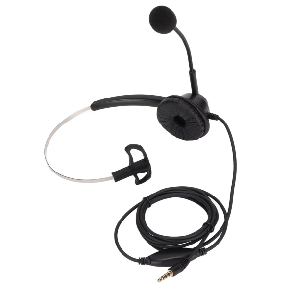 3.5mm Call Center Headset Noise Cancelling Single Ear Customer Service Headphone with Microphone for VOIP Phones