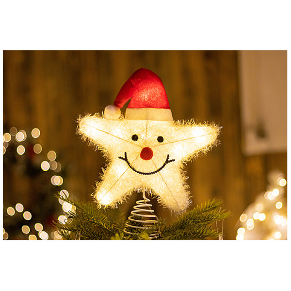 2023 Christmas Tree Top Star Fem-spiss Star Tree Top XINGX LED-lysdekorasjon Fem-stjerners 10