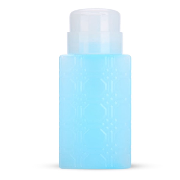Bærbar påfyllbar pumpedispenserflaske Nail Art Polish Makeup Remover Lotionbeholder Blå