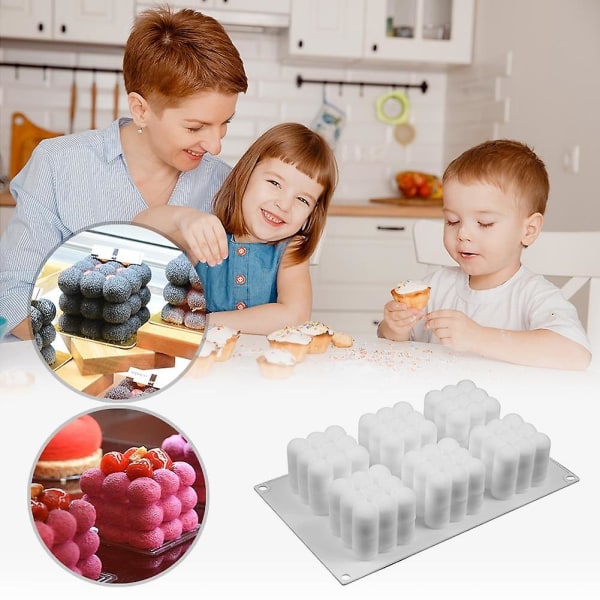 (9) Silikonform för tårtfondant 3D-form för hemlagad