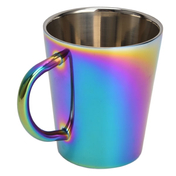 300ml Rustfrit Stål Kaffe Kop med Håndtag Farverig Isoleret Kaffe Kande Dobbelt Lag Vand Kop