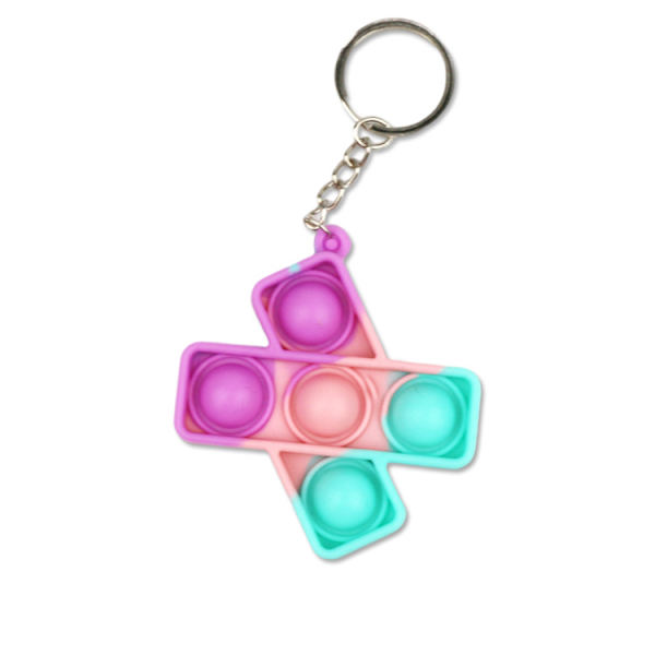 14 stycken silikon fidget leksakspendant pop leksak