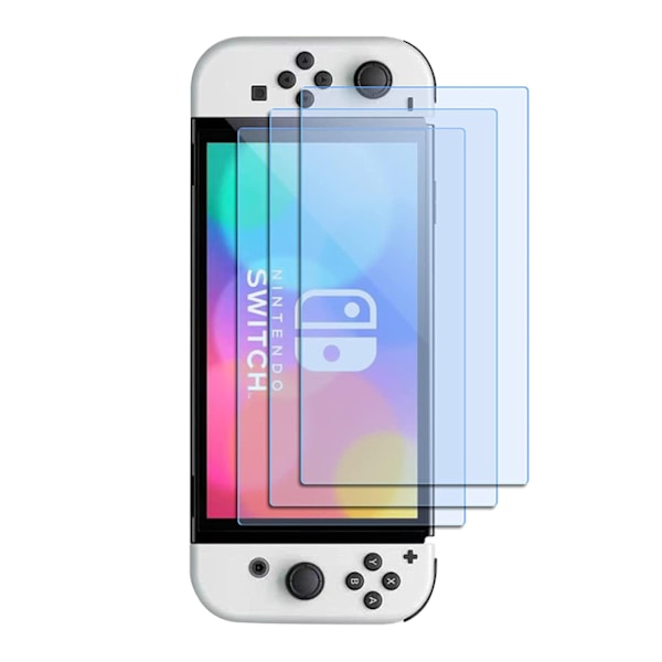Switch OLED Skärmskydd Härdat Glas 3-pack